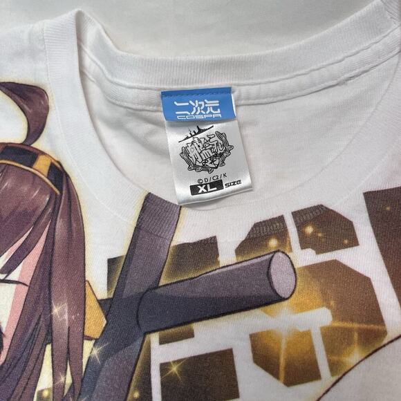 Cospa XL Graphic Tee Shirt Kongo Kancolle Kantai Collection Anime Fire Fan Merch - Picture 2 of 6
